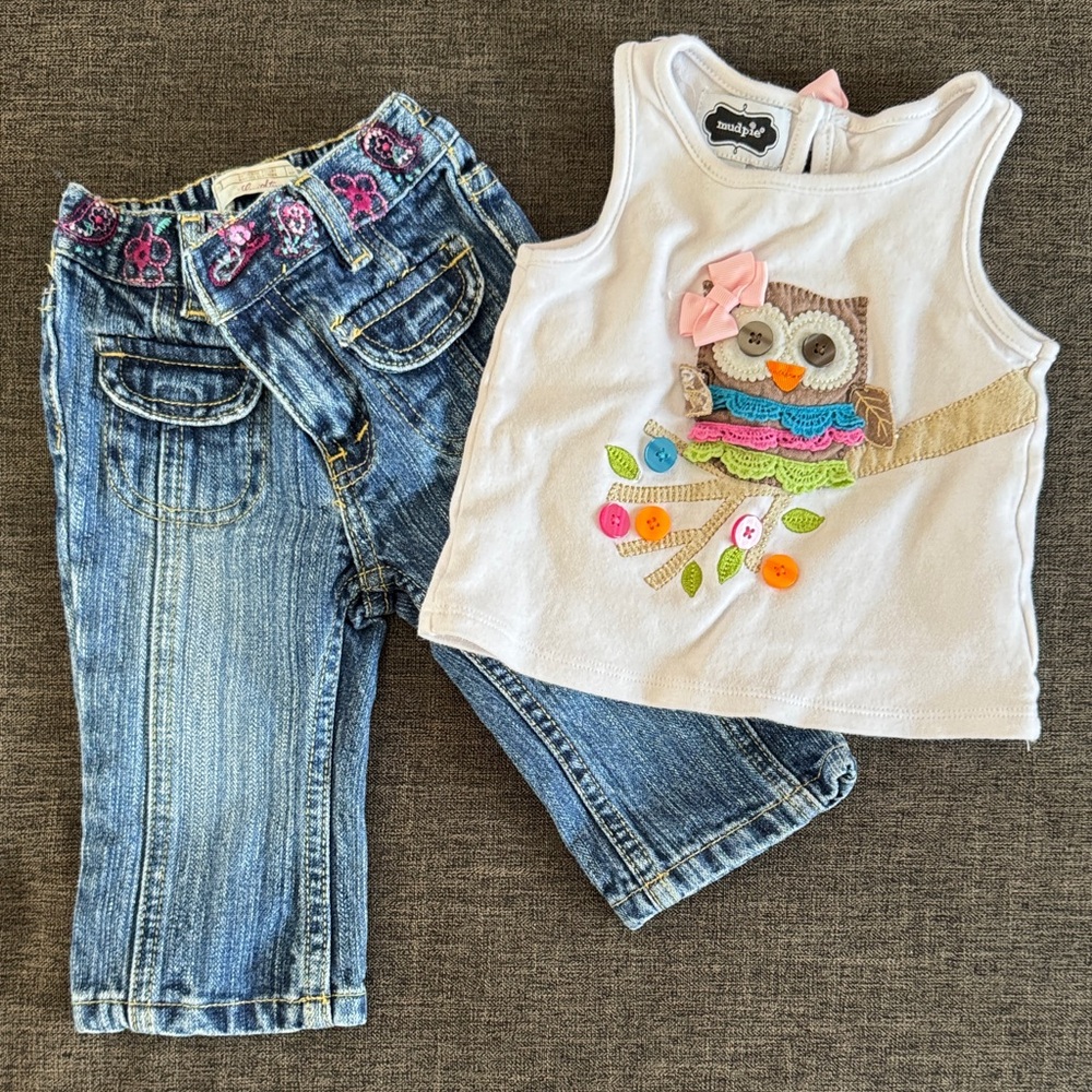 Signature by Levi Strauss Kids Blue Jeans and Tank top
